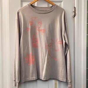 Graphic Long Sleeve Tee - Gray